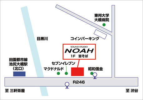 サウンドスタジオノア池尻大橋店の地図