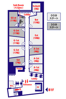 スタジオノア吉祥寺店フロアマップ