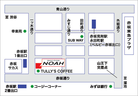 サウンドスタジオノア赤坂店の地図