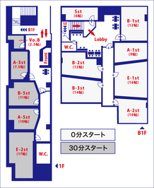 スタジオノア渋谷1号店フロアマップ