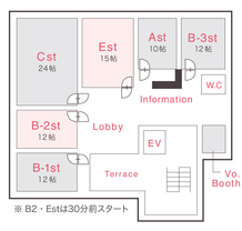 スタジオノア自由が丘店フロアマップ