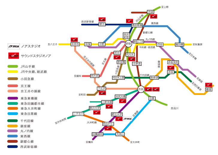 ダンス貸しスタジオ店舗マップ