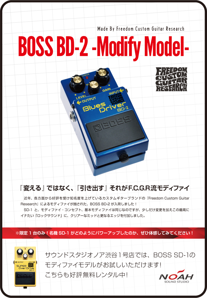 BOSS BD-2 mod Freedom Custom Guitar