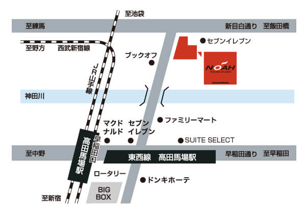 高田馬場地図