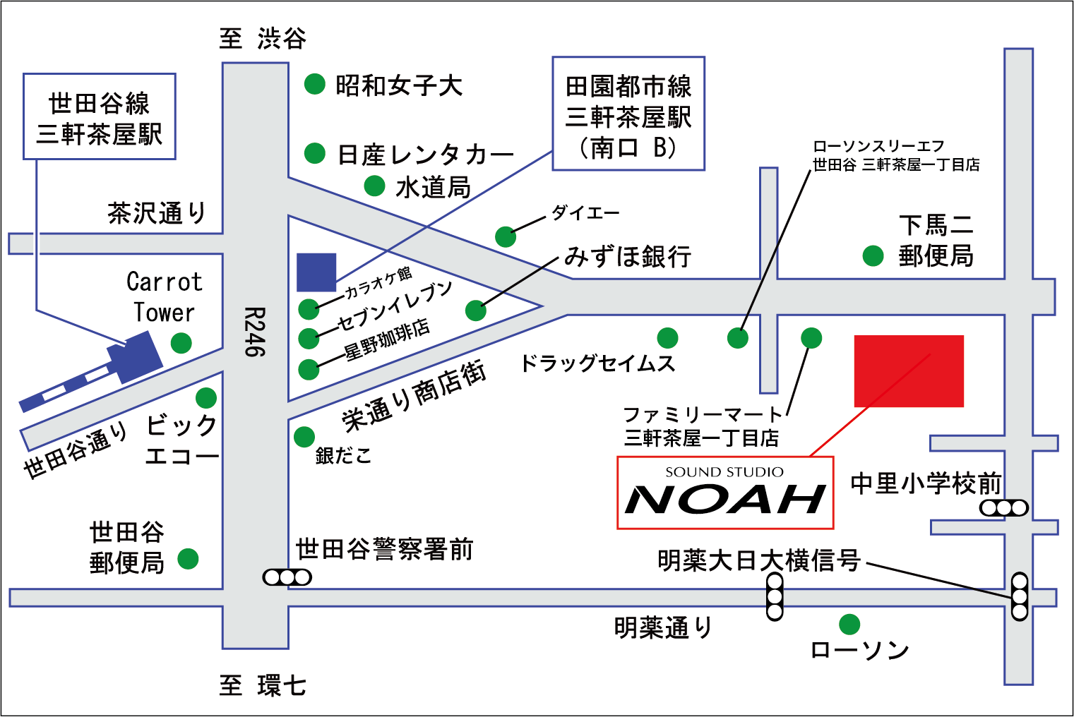 三軒茶屋地図